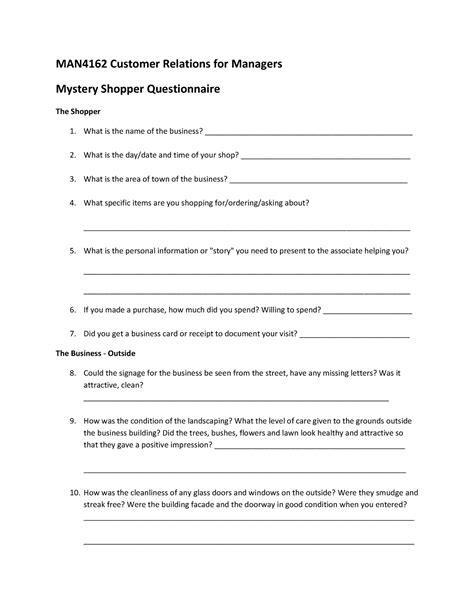 shopper survey questions - secret shopper surveys.